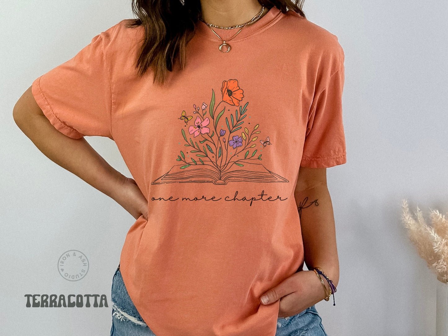 One More Chapter Shirt Book Lover Comfort Colors® T-Shirt Book Nerd Gifts Trending Now Shirts Book Club T Shirt Cute Reading Shirt for Women