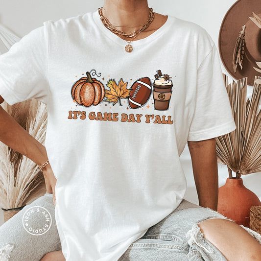 Retro Game Day Football Shirt Game Day Vibes Friday Night Lights Tee Womens Football Tailgate Clothes Tailgate Party Fall Crewneck Tshirt