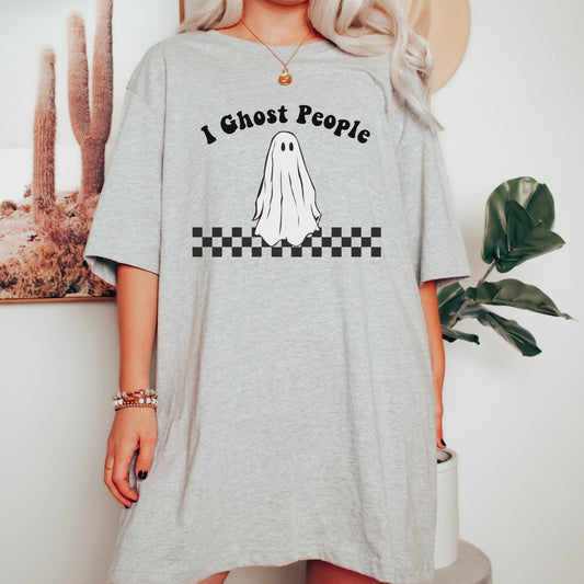 Funny Halloween Shirt, I Ghost People Shirt, Halloween Ghost, Halloween Party Tee, Ghost Tshirt, Spooky Season, Fall Vibes, Cute Fall Shirt