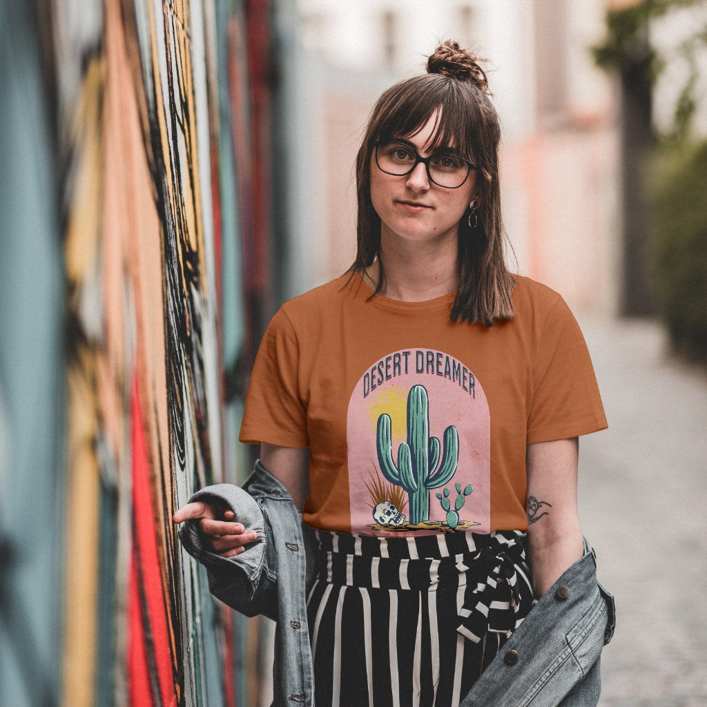 Desert Dreamer Shirt Comfort Colors T-Shirt Desert Vibes Shirts Desert Boho Western TShirt Crewneck Cactus Skull Vintage Inspired Tee Boho