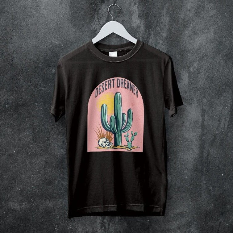 Desert Dreamer Shirt Comfort Colors T-Shirt Desert Vibes Shirts Desert Boho Western TShirt Crewneck Cactus Skull Vintage Inspired Tee Boho