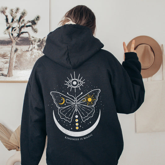 Kindness is magic hoodie, Positivity sweatshirt, Positive message hoodie, Manifestation Oversized hoodie, asthetic hoodie, positivity hoodie