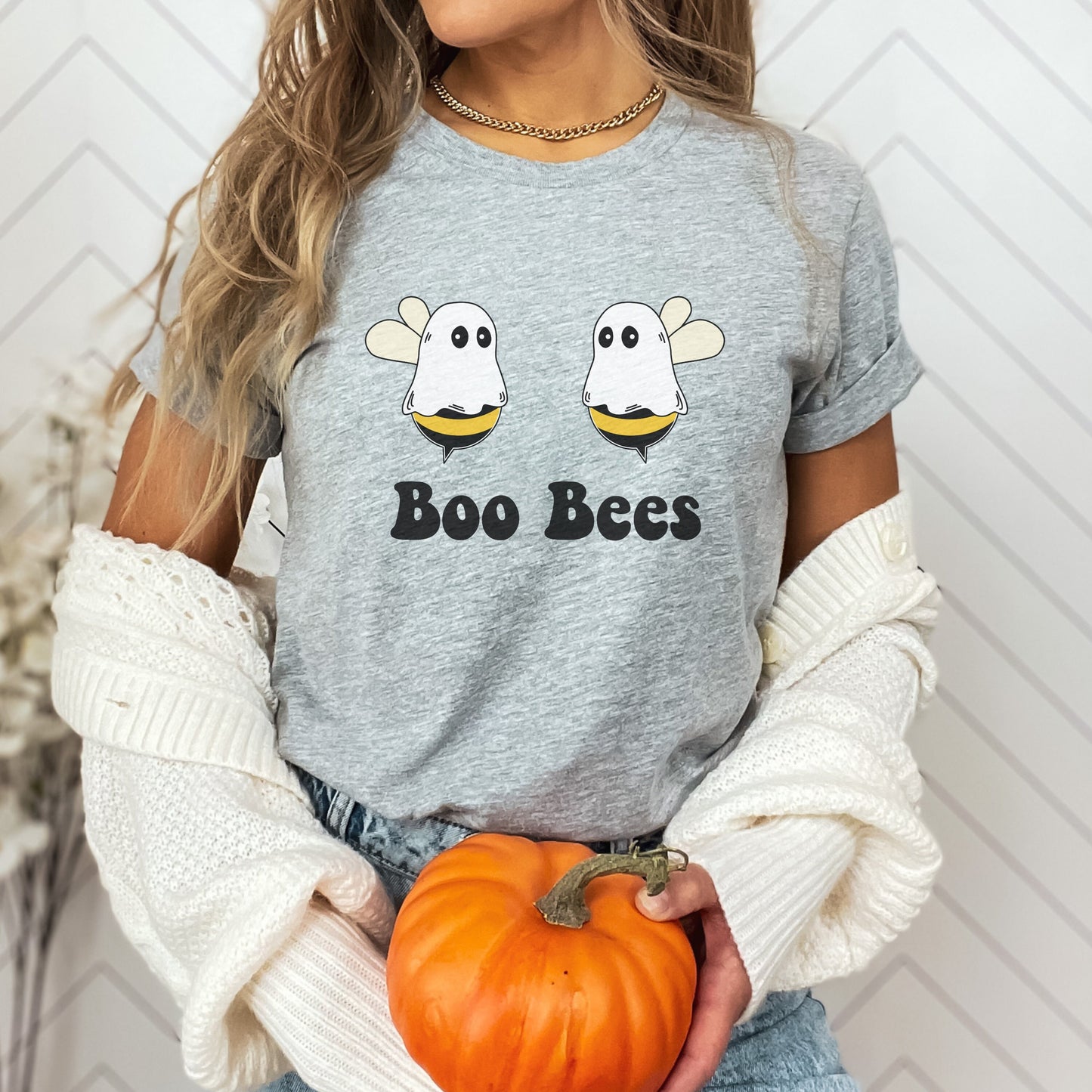Funny Ghost Halloween Shirt Boo Bees Shirt Ghost Halloween Tee Funny Women's Halloween Shirt Bee Shirt Halloween Ghost TShirt Boo Crew