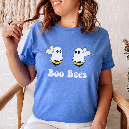 Funny Ghost Halloween Shirt Boo Bees Shirt Ghost Halloween Tee Funny Women's Halloween Shirt Bee Shirt Halloween Ghost TShirt Boo Crew