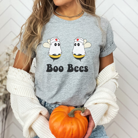 Nurse Halloween Shirt, Boo Bees Shirt, Boo Bees Halloween, Cute Ghost TShirt, Ghost Nurse Tee, Funny Halloween Nurse Shirt, Boo Bees Tshirt