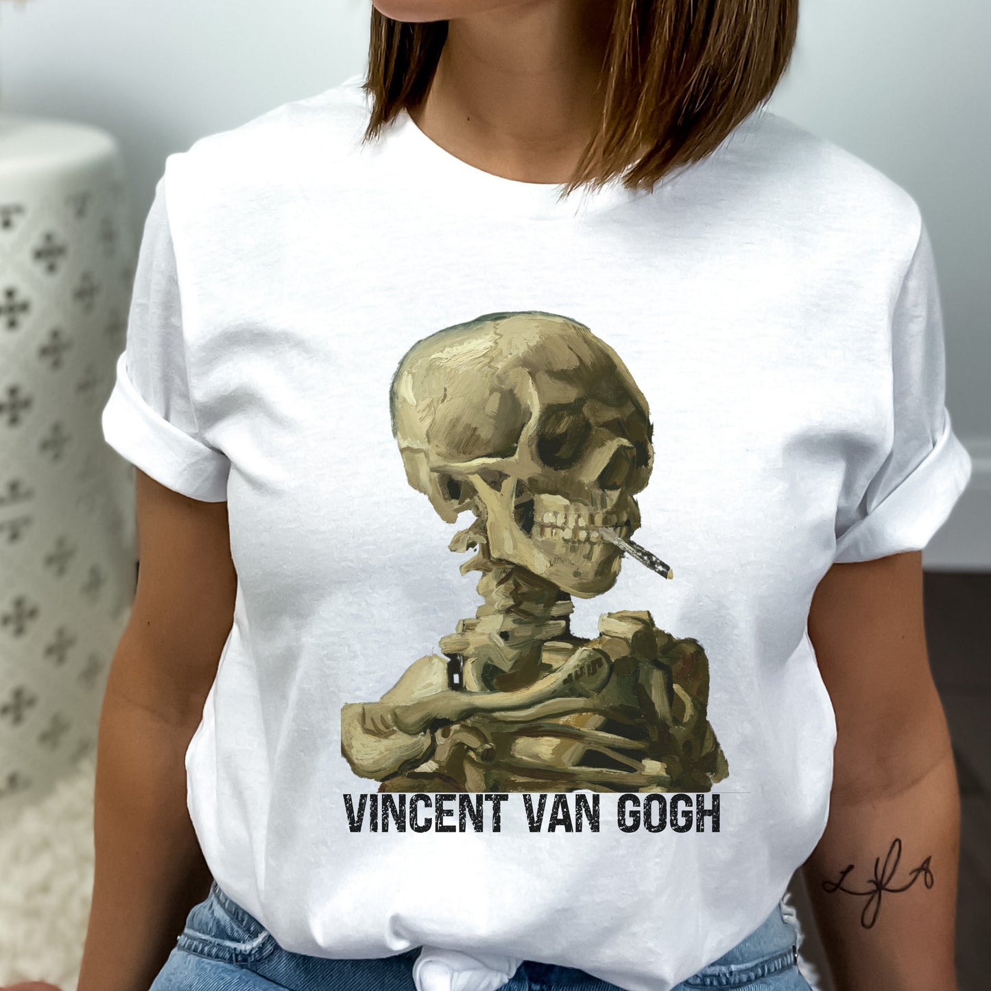 Van Gogh Sweatshirt Skull of a Skeleton Sweatshirt Vincent Van Gogh Shirt Artist Gift Gogh For It Art Teacher Sweatshirt Art Tee Shirts