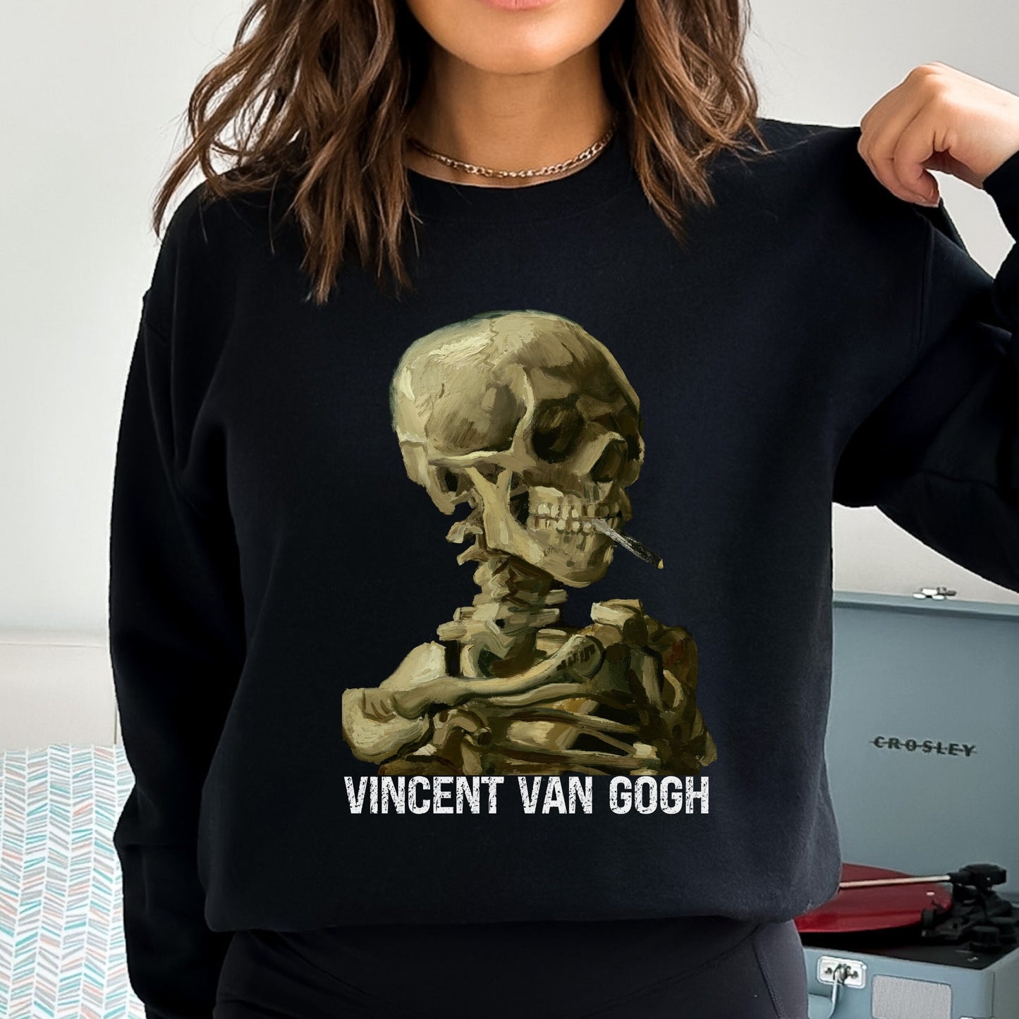 Van Gogh Sweatshirt Skull of a Skeleton Sweatshirt Vincent Van Gogh Shirt Artist Gift Gogh For It Art Teacher Sweatshirt Art Tee Shirts