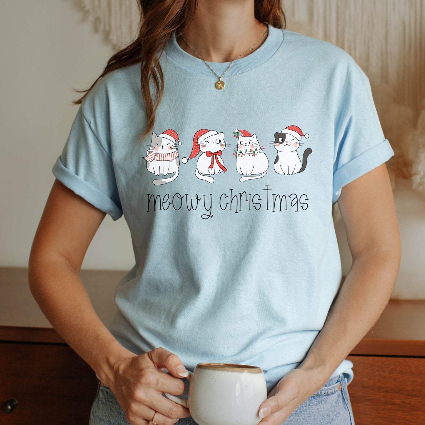 Meowy Christmas Sweatshirt Cat Christmas Tshirt Meowy Catmas Sweatshirt Cat Lover Gifts Ideas Cute Cat Christmas Shirt Cat Xmas Sweater